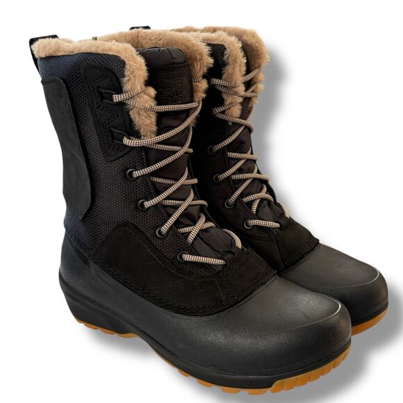 The North Face Shellista IV Luxe WP Winter Boots Women's Size 9 Waterproof Black - Picture 1 of 9